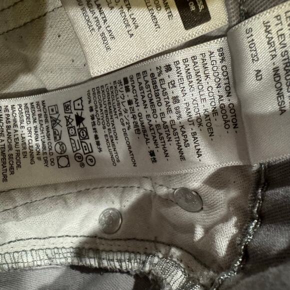 Levi’s 514 Slim Straight Soft-Touch Pants Gray W30 L30 - Picture 4 of 10